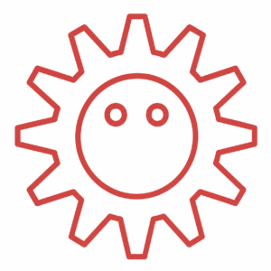 red outline cog